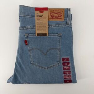 Levis Jeans Womens 32 Blue 311 Shaping Skinny Mid Rise Light Wash Stretch Denim